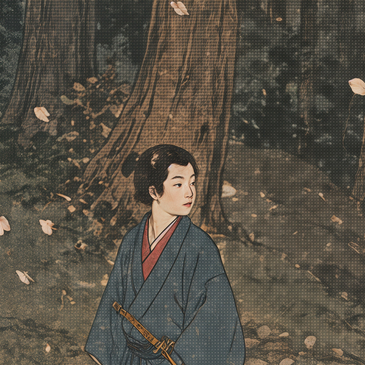 Yoshitsune and the Tengu of Kurama: The Child Who Stays - Artwork detail