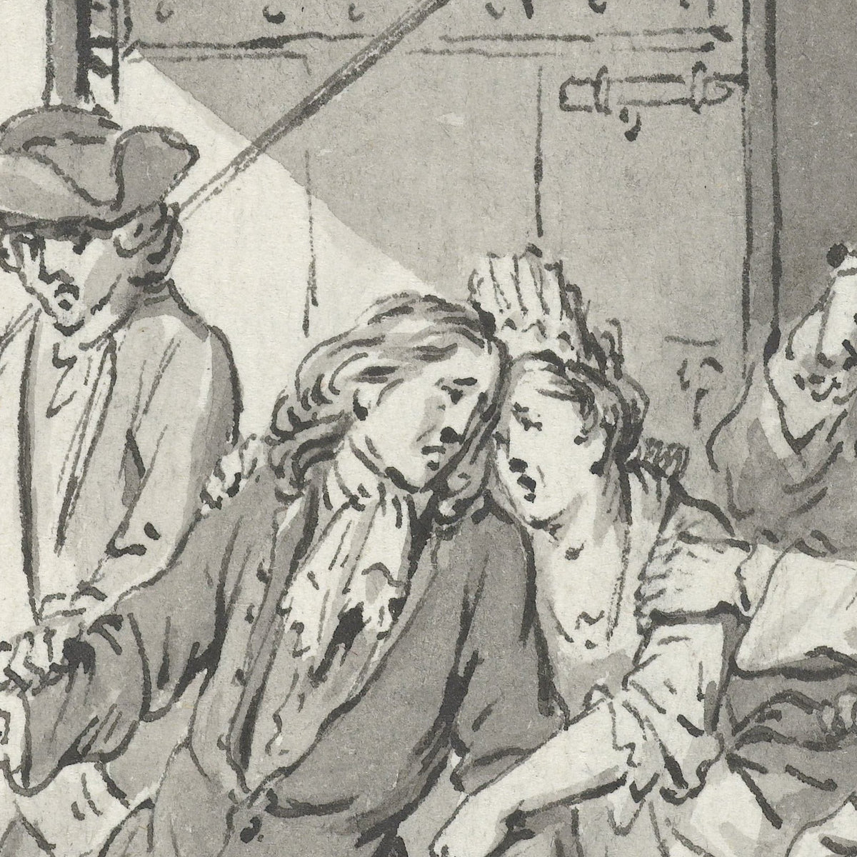 Burgemeester Westerwijk te Goes uit de gevangenis geleid, 1692 - Jacobus Buys - Artwork detail