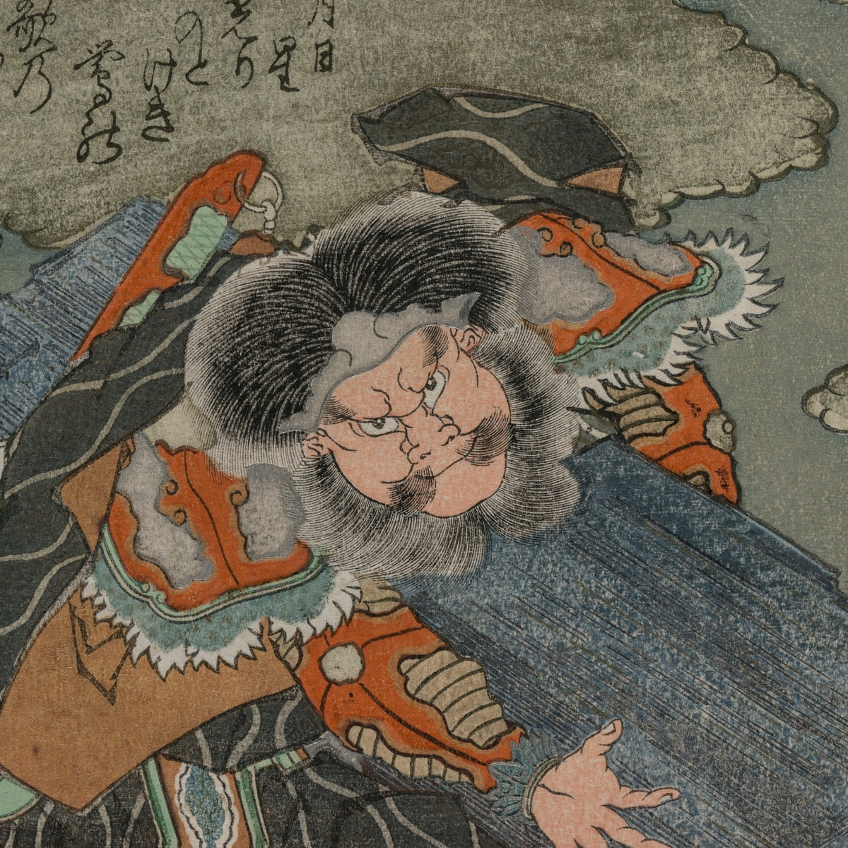 Sarutahiko from The Cave Door of Spring - Totoya Hokkei - Artwork detail
