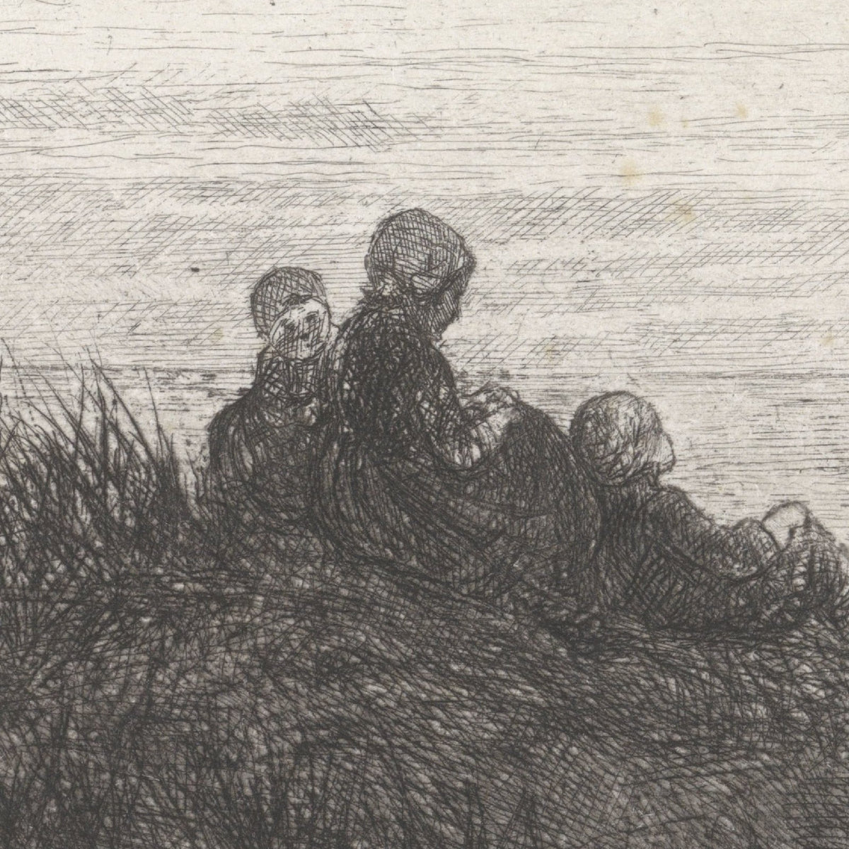 Duinlandschap met moeder en kinderen - Jozef Israëls - Artwork detail