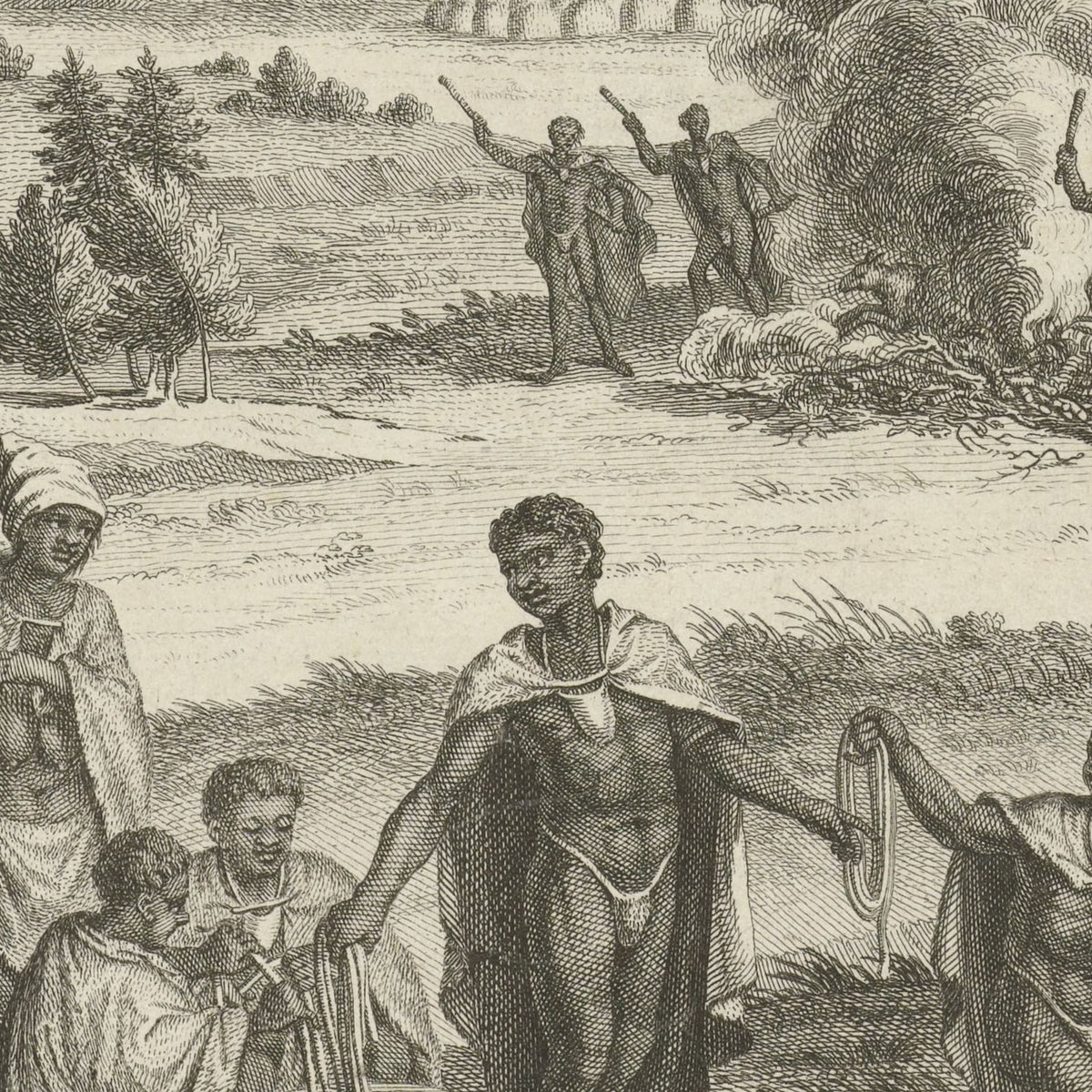 Hoe de Hottentotten hunne schapen door de rook jagen - Jan Caspar Philips - Artwork detail
