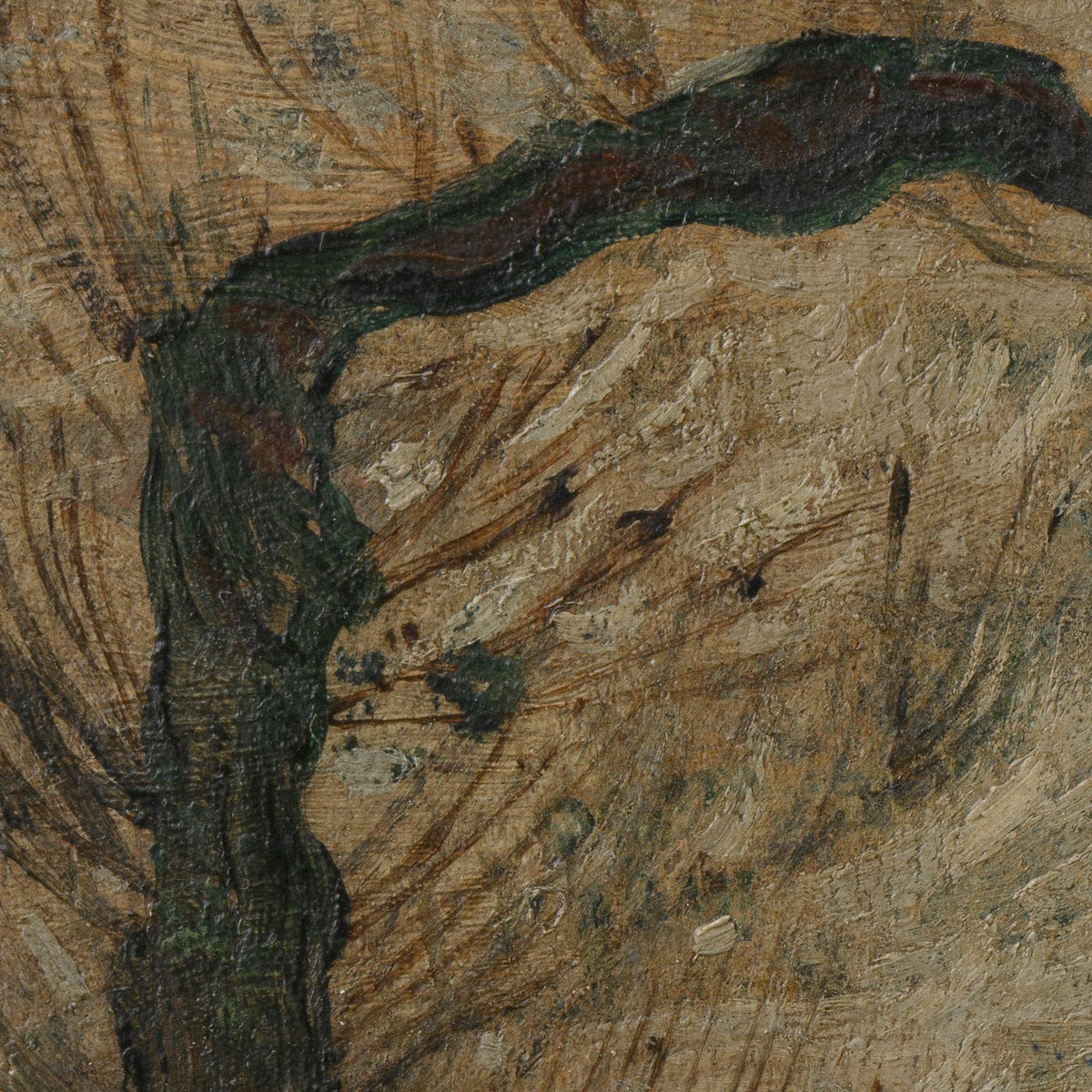 Voetpad met wilg en dorpje aan de horizon - Richard Nicolaüs Roland Holst - Artwork detail