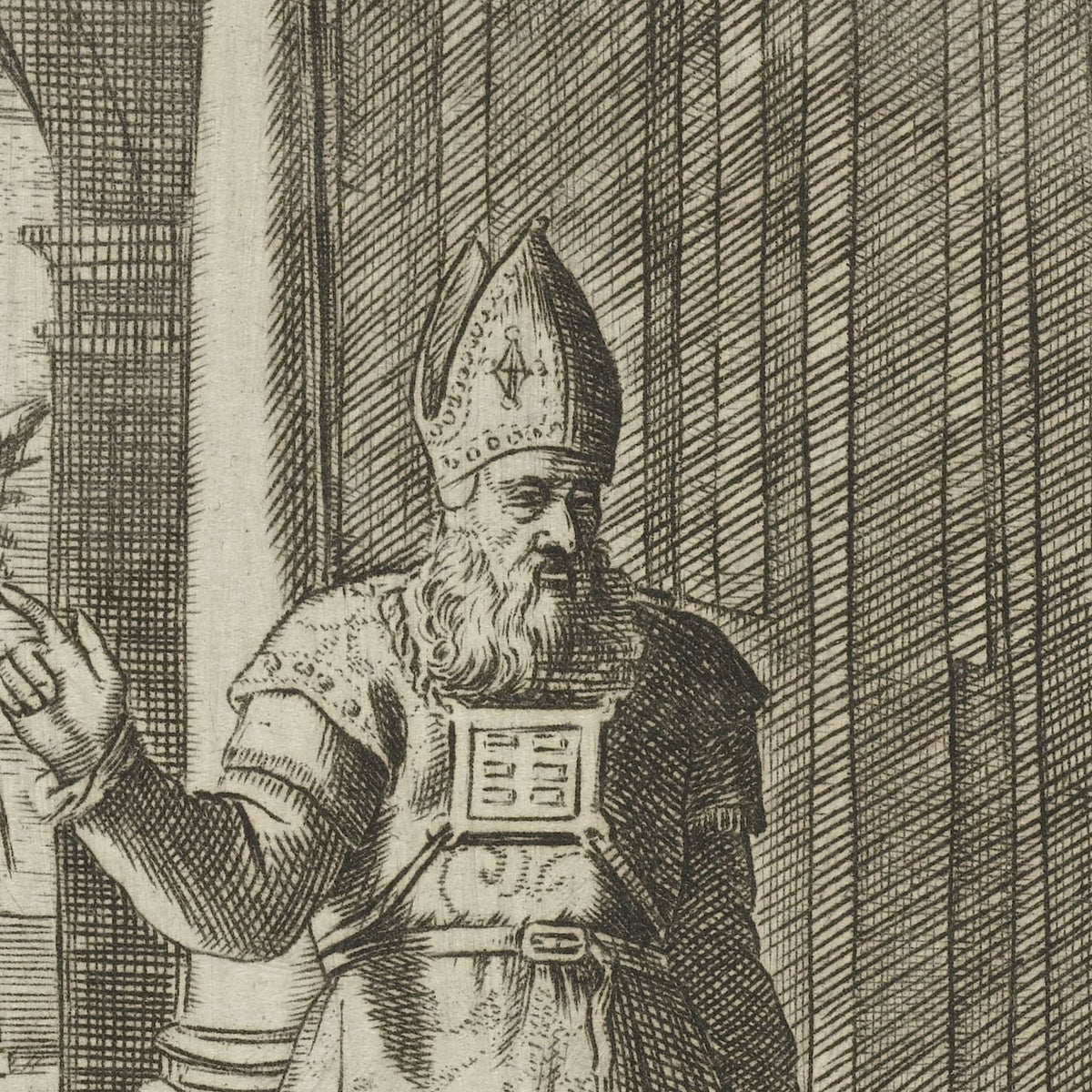 Aankondiging van de geboorte van Johannes - Abraham de Bruyn - Artwork detail