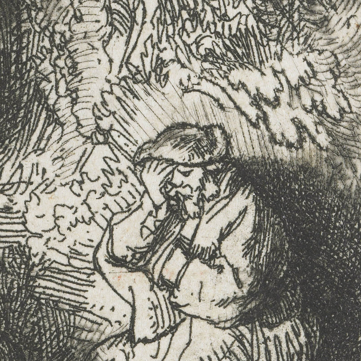 The Sleeping Herdsman - Rembrandt van Rijn - Artwork detail