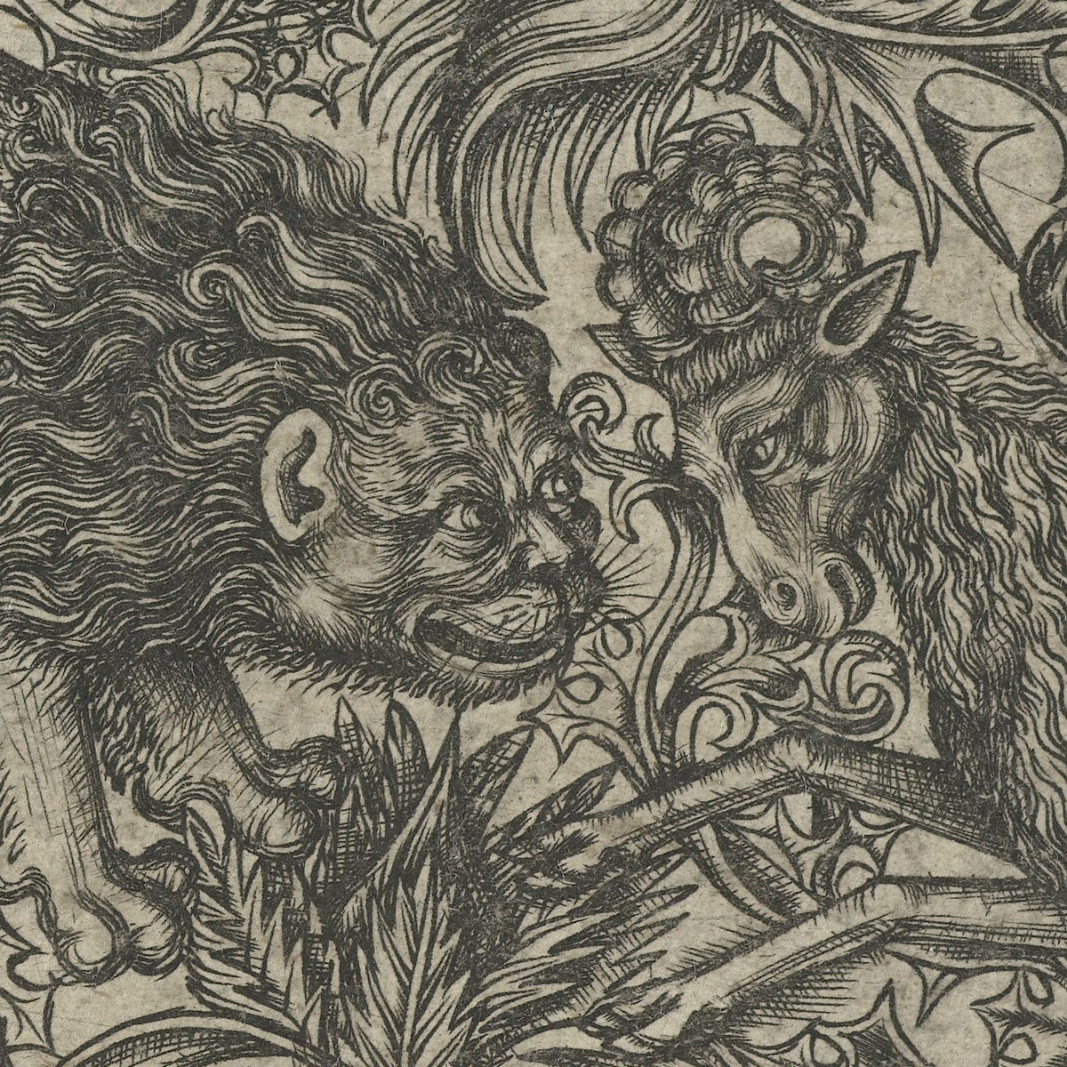 Ornament with Lion and Ram - Monogrammist HW - Artwork detail