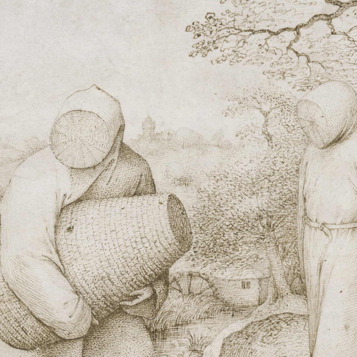 The Beekeepers and the Birdnester - Pieter Bruegel the Elder - Artwork detail