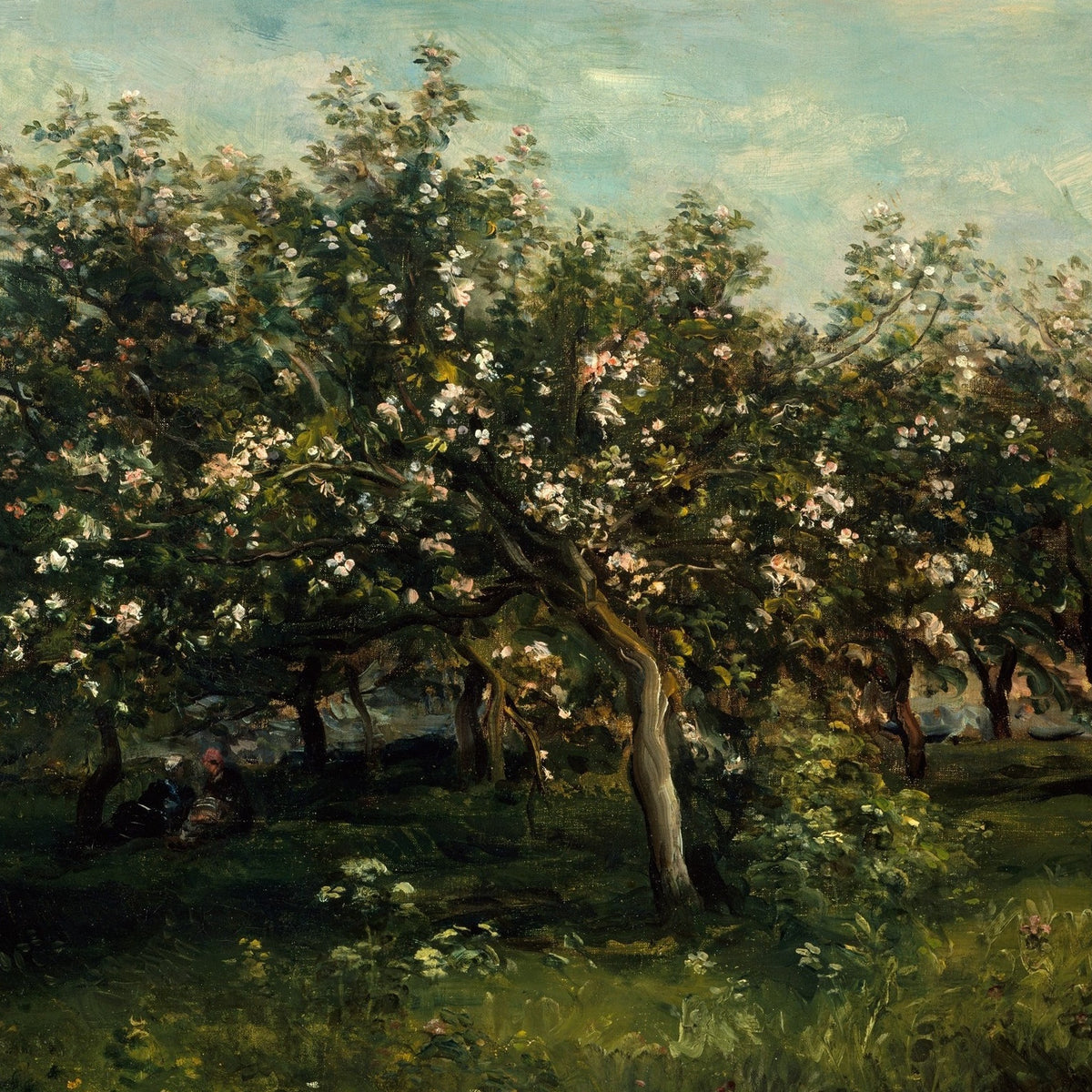 Apple Trees in Blossom - Charles-François Daubigny - Artwork detail