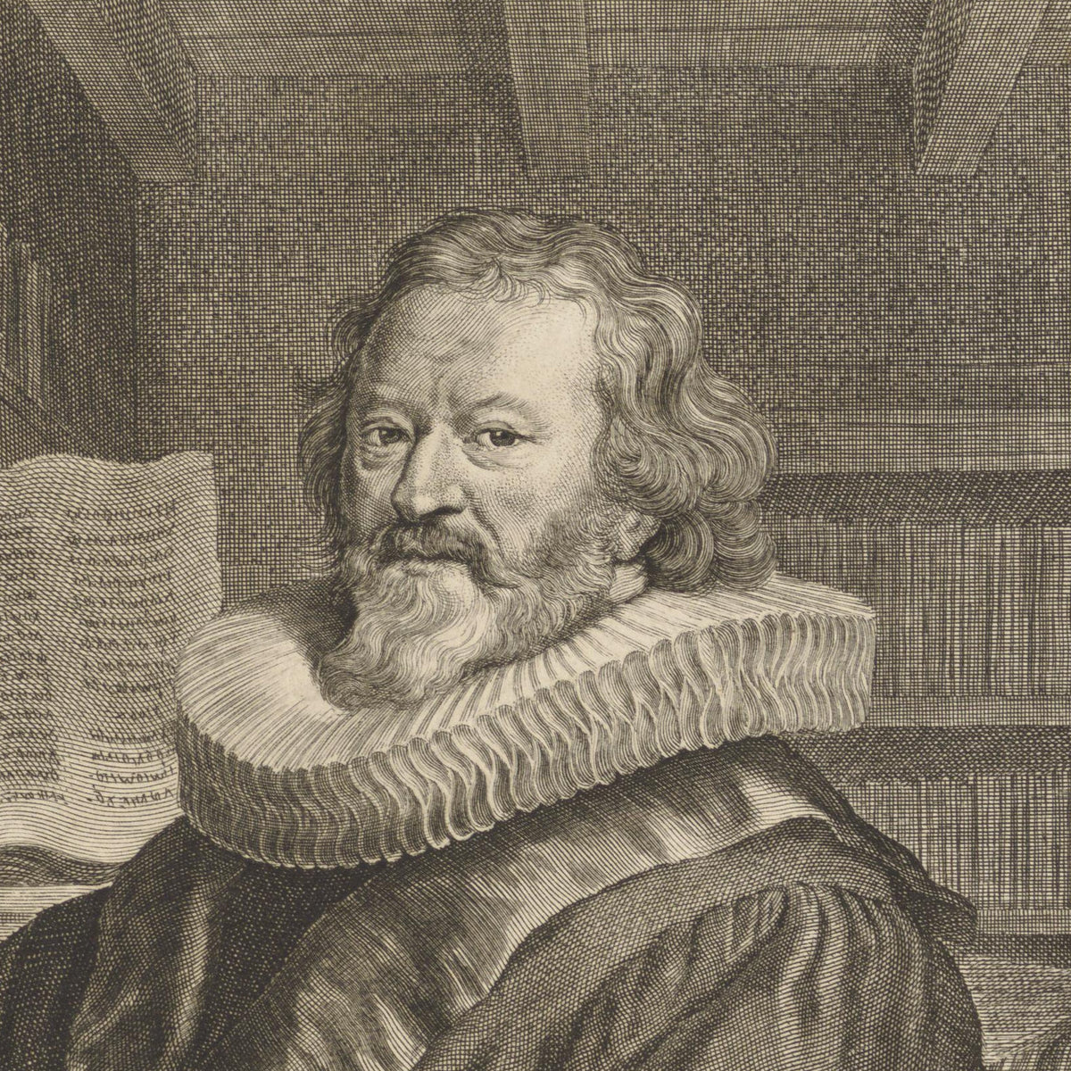 Portrait of Gerardus Joannes Vossius - Theodor Matham - Artwork detail