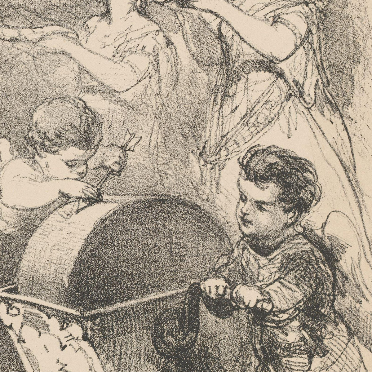Scène uit toneelstuk Prinses zonder hart - Charles Rochussen - Artwork detail