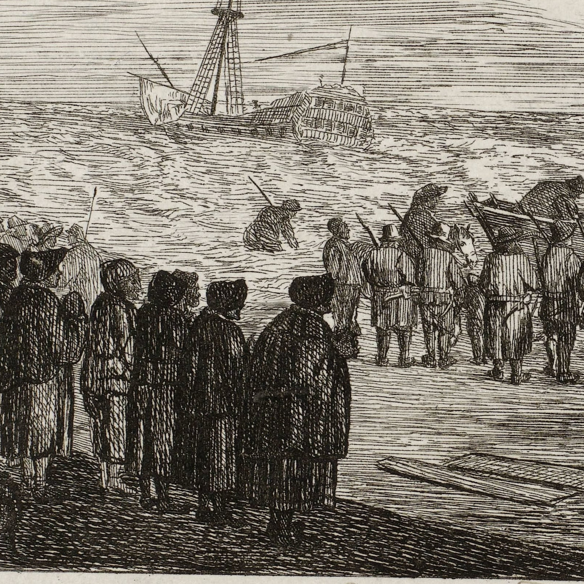 Stranding van de Generaal Barker bij Zandvoort - Louis Bernard Coclers - Artwork detail