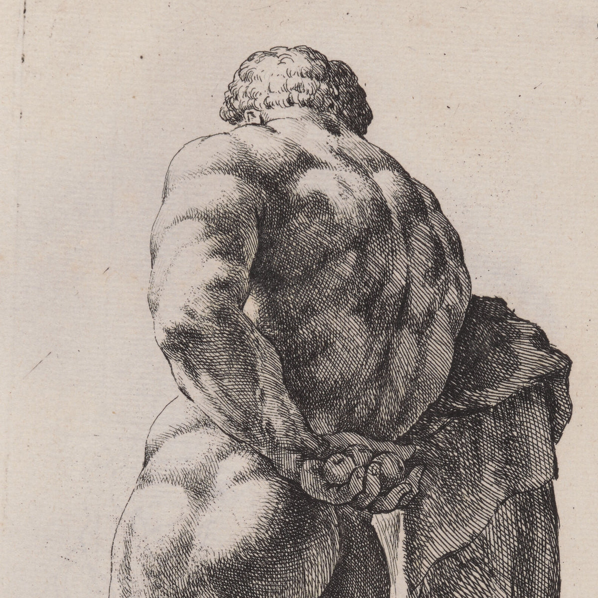 Plate 9: So-called Farnese Hercules - Jan de Bisschop - Artwork detail