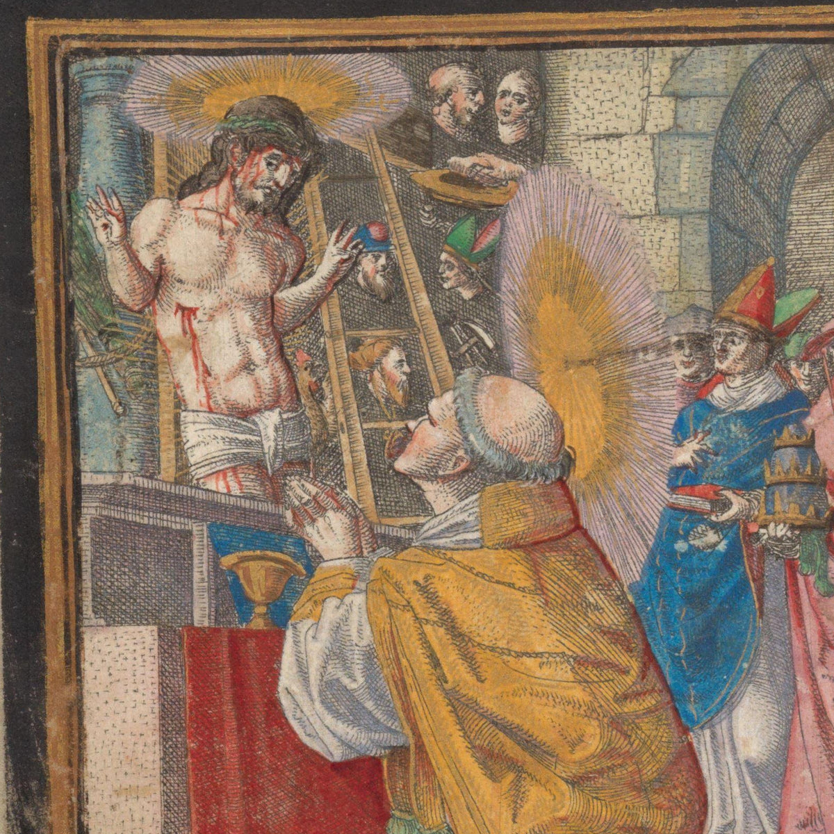 The Mass of Saint Gregory - Frans Crabbe van Espleghem - Artwork detail