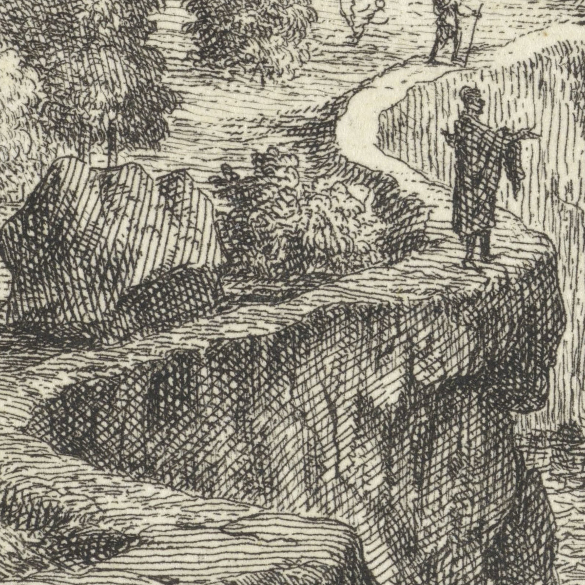 Pad langs kliffen - Vincent Laurensz. van der Vinne (II) - Artwork detail