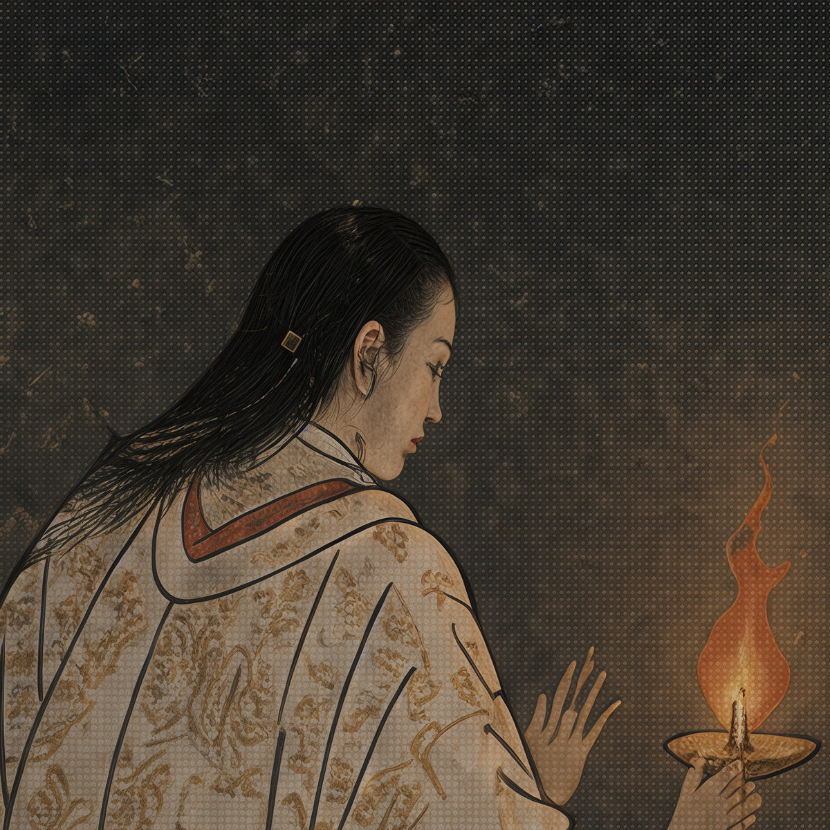 Izanagi at Yomi: The Fire Shows the Dead - Artwork detail