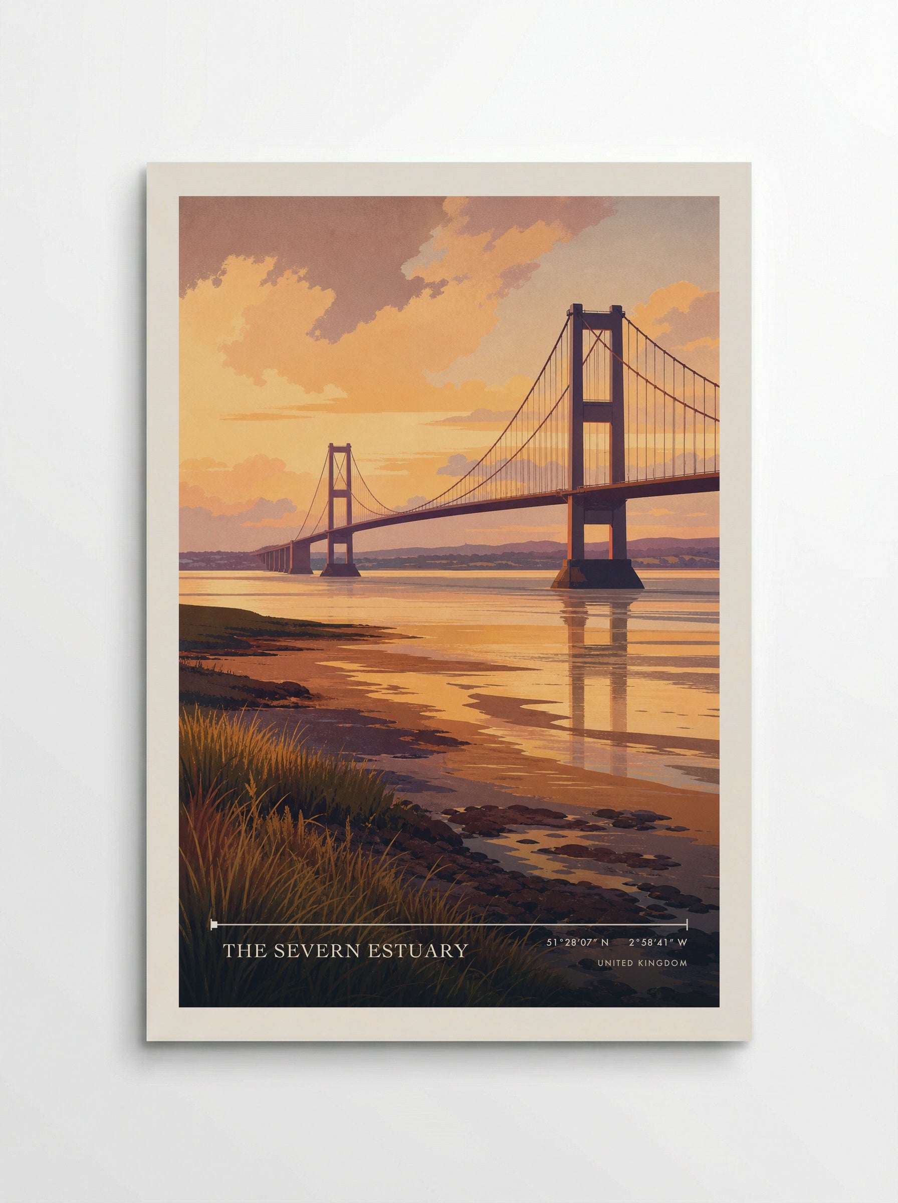 the Severn Estuary United Kingdom Travel Poster - Poster